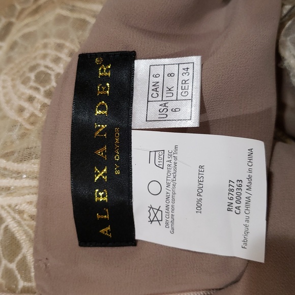 Alexander By Daymor NEW Ivory Embroidered Mermaid Maxi Gown Dress Size 6 #1070 - Picture 8 of 9